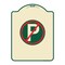 Signmission Designer Series No Parking, Tan & Green Heavy-Gauge Aluminum Sign, 24" x 18", TG-1824-23655 A-DES-TG-1824-23655 - alternate 1